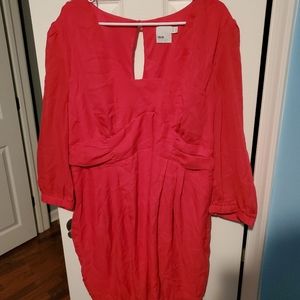 NWOT ASOS Curve hot pink dress